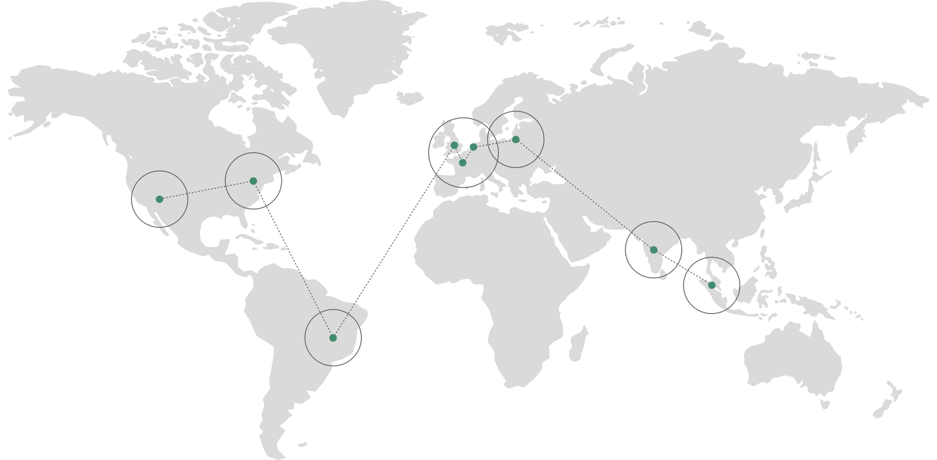 Mapa das áreas de atuação da Tarimba Digital